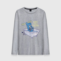 Лонгслив хлопковый мужской Lumpy - high voltage, цвет: меланж