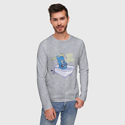 Лонгслив хлопковый мужской Lumpy - high voltage, цвет: меланж — фото 2