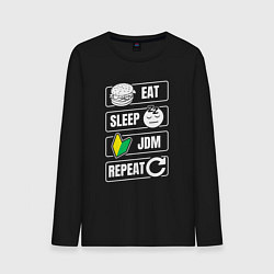 Мужской лонгслив Eat sleep JDM repeat