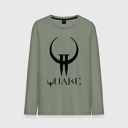 Лонгслив хлопковый мужской Quake II logo, цвет: авокадо