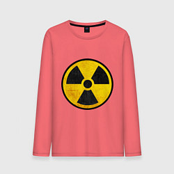 Лонгслив хлопковый мужской Atomic Nuclear, цвет: коралловый