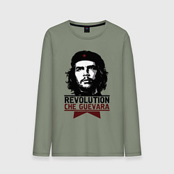 Лонгслив хлопковый мужской Revolution hero, цвет: авокадо
