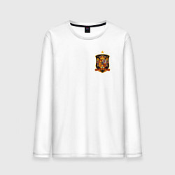 Лонгслив хлопковый мужской Сборная Испании логотип, цвет: белый