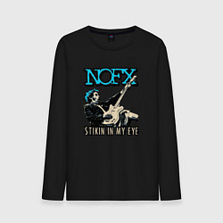 Лонгслив хлопковый мужской Nofx панк рок группа, цвет: черный