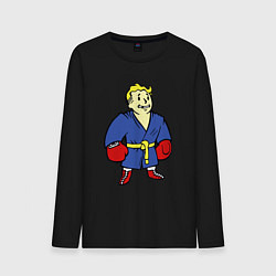 Лонгслив хлопковый мужской Vault boy - boxer, цвет: черный