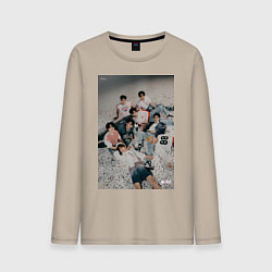 Лонгслив хлопковый мужской Stray Kids Maxident, цвет: миндальный
