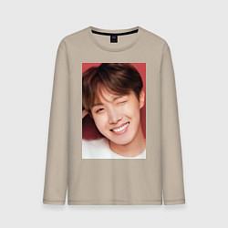 Лонгслив хлопковый мужской Хосоки, цвет: миндальный