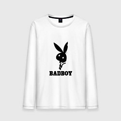 Лонгслив хлопковый мужской Badboy, цвет: белый