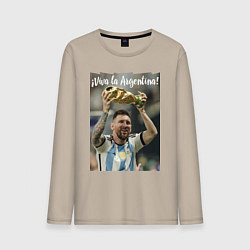 Мужской лонгслив Lionel Messi - world champion - Argentina