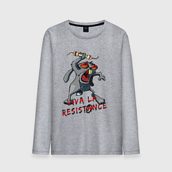 Лонгслив хлопковый мужской La resistance, цвет: меланж