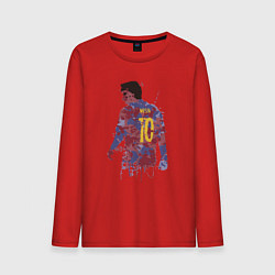 Лонгслив хлопковый мужской Color Messi, цвет: красный