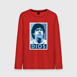 Лонгслив хлопковый мужской Dios Maradona, цвет: красный