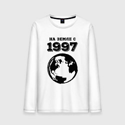 Мужской лонгслив На Земле с 1997 с краской на светлом