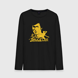 Лонгслив хлопковый мужской Bruce Lee fighter, цвет: черный