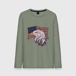 Лонгслив хлопковый мужской American eagle, цвет: авокадо