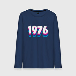 Лонгслив хлопковый мужской Made in 1976 vintage art, цвет: тёмно-синий