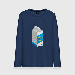 Лонгслив хлопковый мужской Milk one pack vagodroch, цвет: тёмно-синий