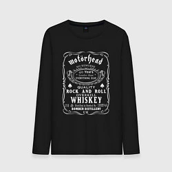 Лонгслив хлопковый мужской Motorhead в стиле Jack Daniels, цвет: черный