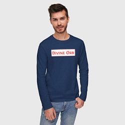 Лонгслив хлопковый мужской Divine Orb дроп в Path of Exile, цвет: тёмно-синий — фото 2