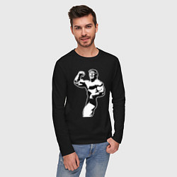 Лонгслив хлопковый мужской Power Trump, цвет: черный — фото 2