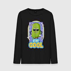 Лонгслив хлопковый мужской Stay cool, цвет: черный