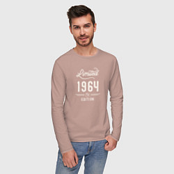 Лонгслив хлопковый мужской 1964 ограниченный выпуск, цвет: пыльно-розовый — фото 2