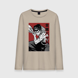 Лонгслив хлопковый мужской Стальная Бита, цвет: миндальный