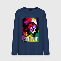 Лонгслив хлопковый мужской Legendary John - The Beatles, цвет: тёмно-синий