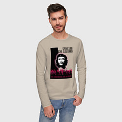 Лонгслив хлопковый мужской Эрнесто Че Гевара и революция, цвет: миндальный — фото 2