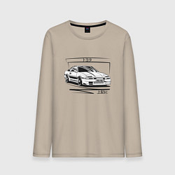 Лонгслив хлопковый мужской Toyota Supra MK3, цвет: миндальный