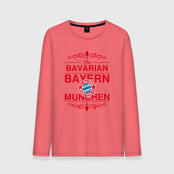 Лонгслив хлопковый мужской Bavarian Bayern, цвет: коралловый