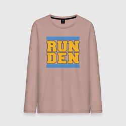 Лонгслив хлопковый мужской Run Denver Nuggets, цвет: пыльно-розовый