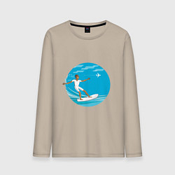 Мужской лонгслив Серфинг на море