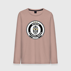 Лонгслив хлопковый мужской Juventus club, цвет: пыльно-розовый