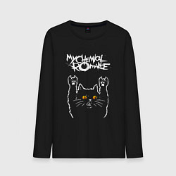 Лонгслив хлопковый мужской My Chemical Romance rock cat, цвет: черный