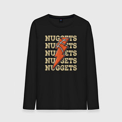 Лонгслив хлопковый мужской Nuggets lightning, цвет: черный