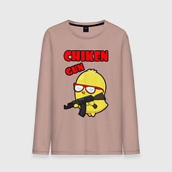 Мужской лонгслив Chicken machine gun