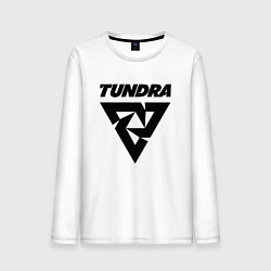Лонгслив хлопковый мужской Tundra esports logo, цвет: белый
