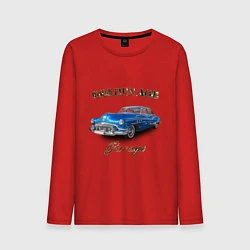 Лонгслив хлопковый мужской Классический автомобиль Classic american car Buick, цвет: красный