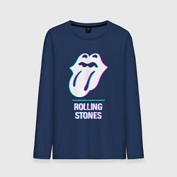 Мужской лонгслив Rolling Stones glitch rock