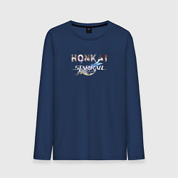 Лонгслив хлопковый мужской Персонажи Honkai Star Rail, цвет: тёмно-синий