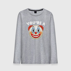 Лонгслив хлопковый мужской You are clown, цвет: меланж