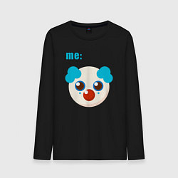 Лонгслив хлопковый мужской Me clown, цвет: черный