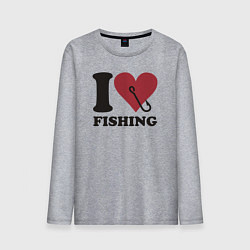 Мужской лонгслив I love fishing