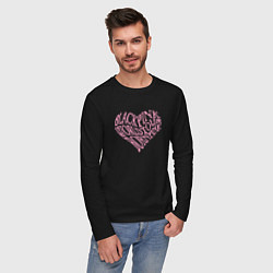 Лонгслив хлопковый мужской Blackpink worldtour bornpink, цвет: черный — фото 2