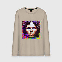 Мужской лонгслив Jim Morrison Glitch 25 Digital Art