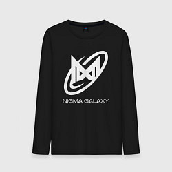Лонгслив хлопковый мужской Nigma Galaxy logo, цвет: черный