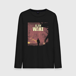 Лонгслив хлопковый мужской Alan Wake art, цвет: черный