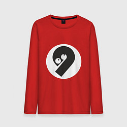 Лонгслив хлопковый мужской Number 009, цвет: красный
