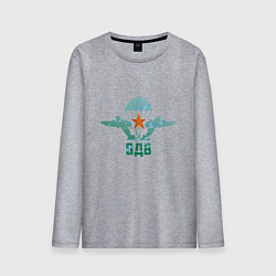 Лонгслив хлопковый мужской ВДВ десантура, цвет: меланж